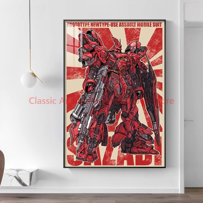 Phone Accessories Supplier - Pintura suspensa retrô gundam, mural de