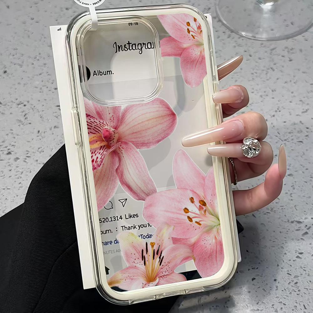 X Phone Accessories - Capa de Silicone Transparente Rosa com