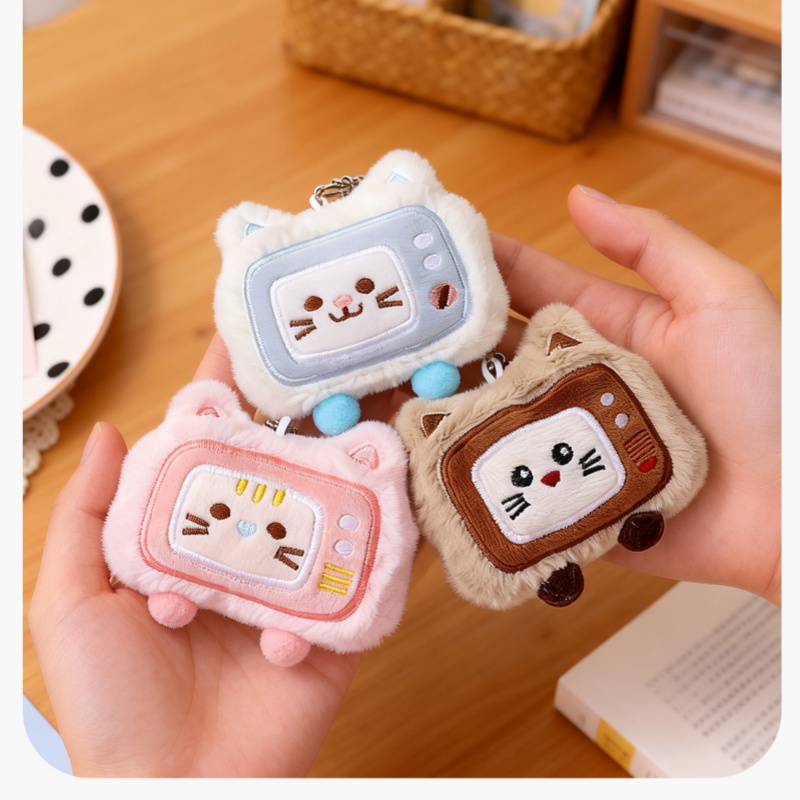 Chaveiro de pelúcia de gato fo - Phone Accessories Ideas avaliação e preço