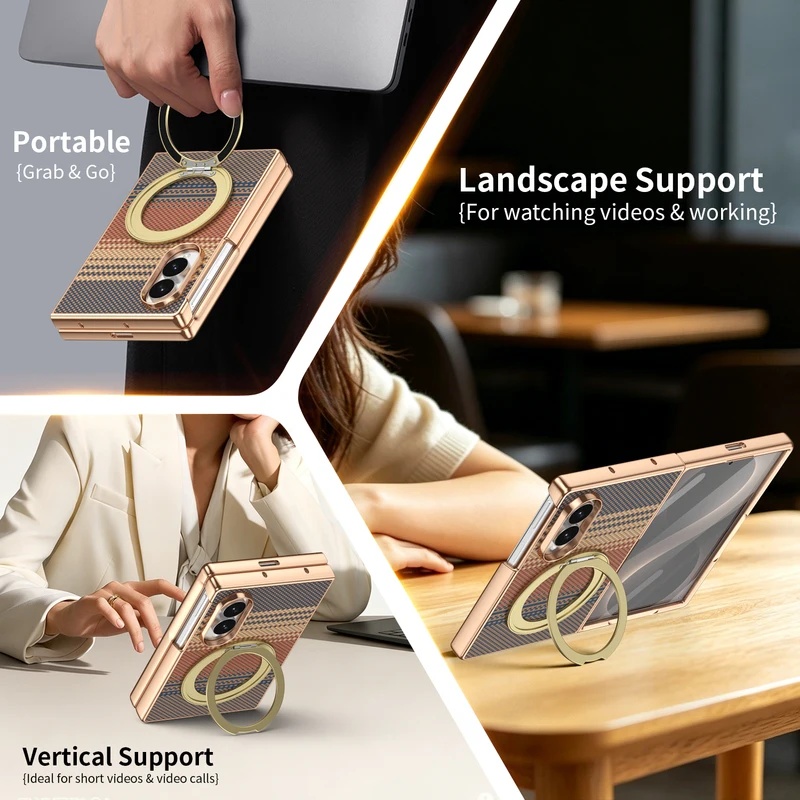 Capa de Couro com Suporte Magn - Tempered Glass Screen avaliação e preço